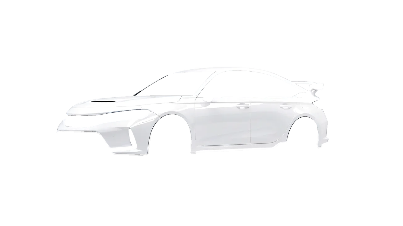 Honda Civic Type R 2023 wrapped in Gloss White (3M G10), front three-quarter view