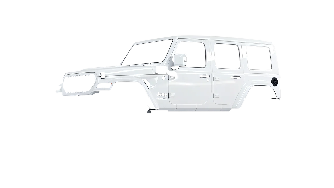 Jeep Wrangler 4xe 2024 wrapped in Gloss White (3M G10), front three-quarter view