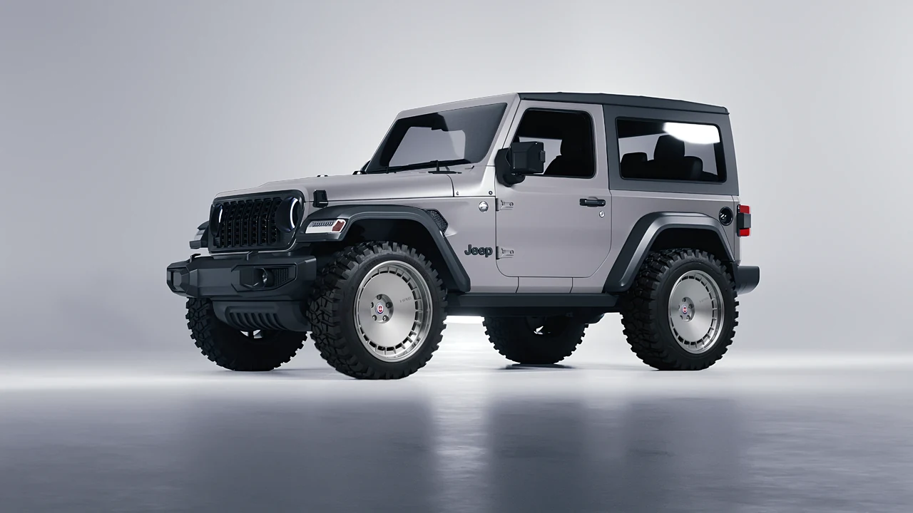 Jeep Wrangler Willys 2024 on HRE Performance Wheels 935 forged wheels, front three-quarter view