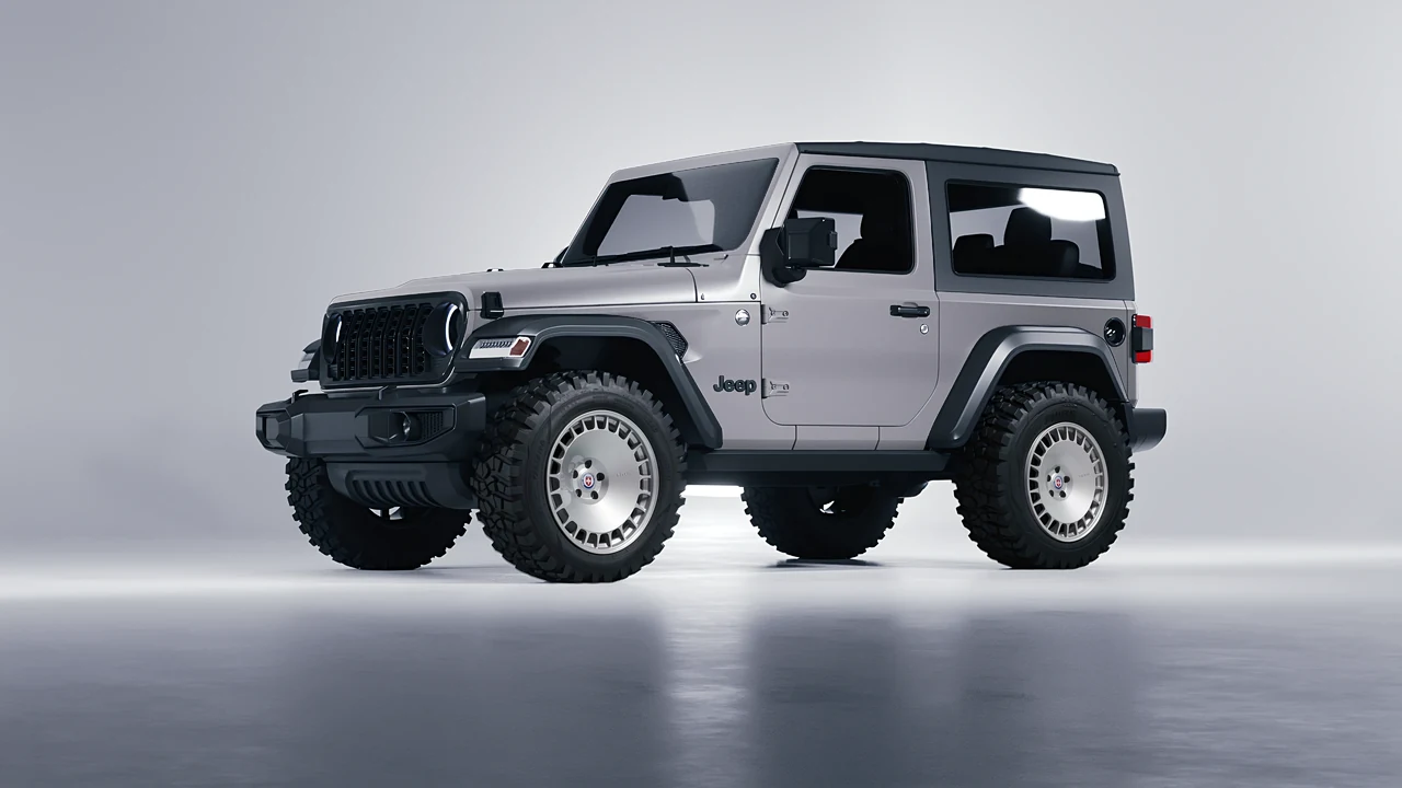 Jeep Wrangler Willys 2024 on HRE Performance Wheels 935M forged wheels, front three-quarter view