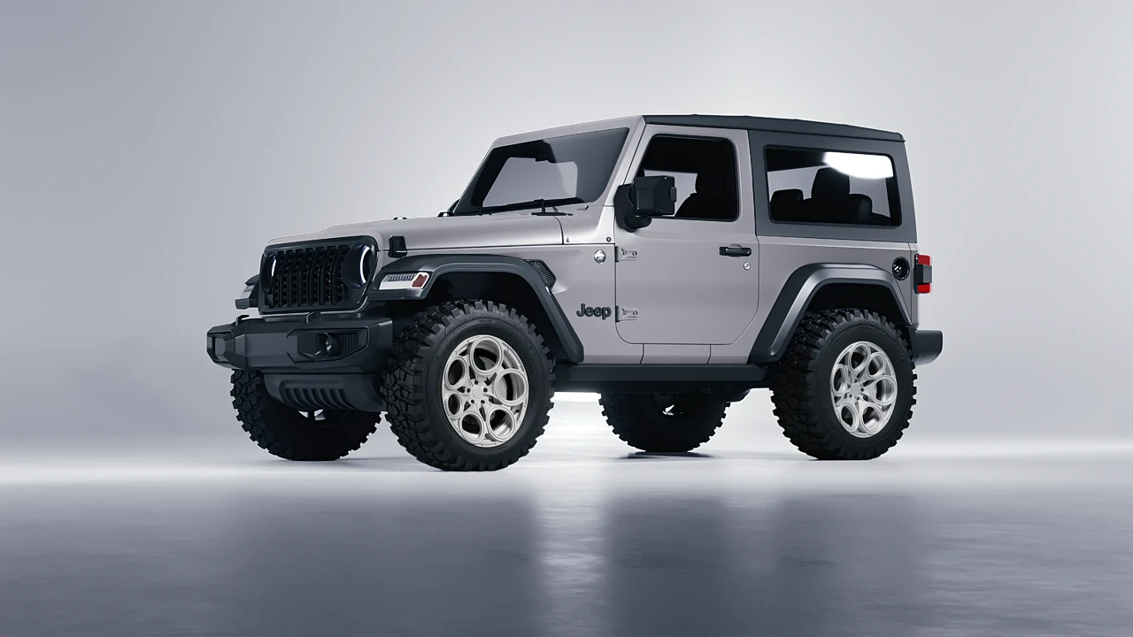 Jeep Wrangler Willys 2024 on RDB LA Revolver forged wheels, front three-quarter view