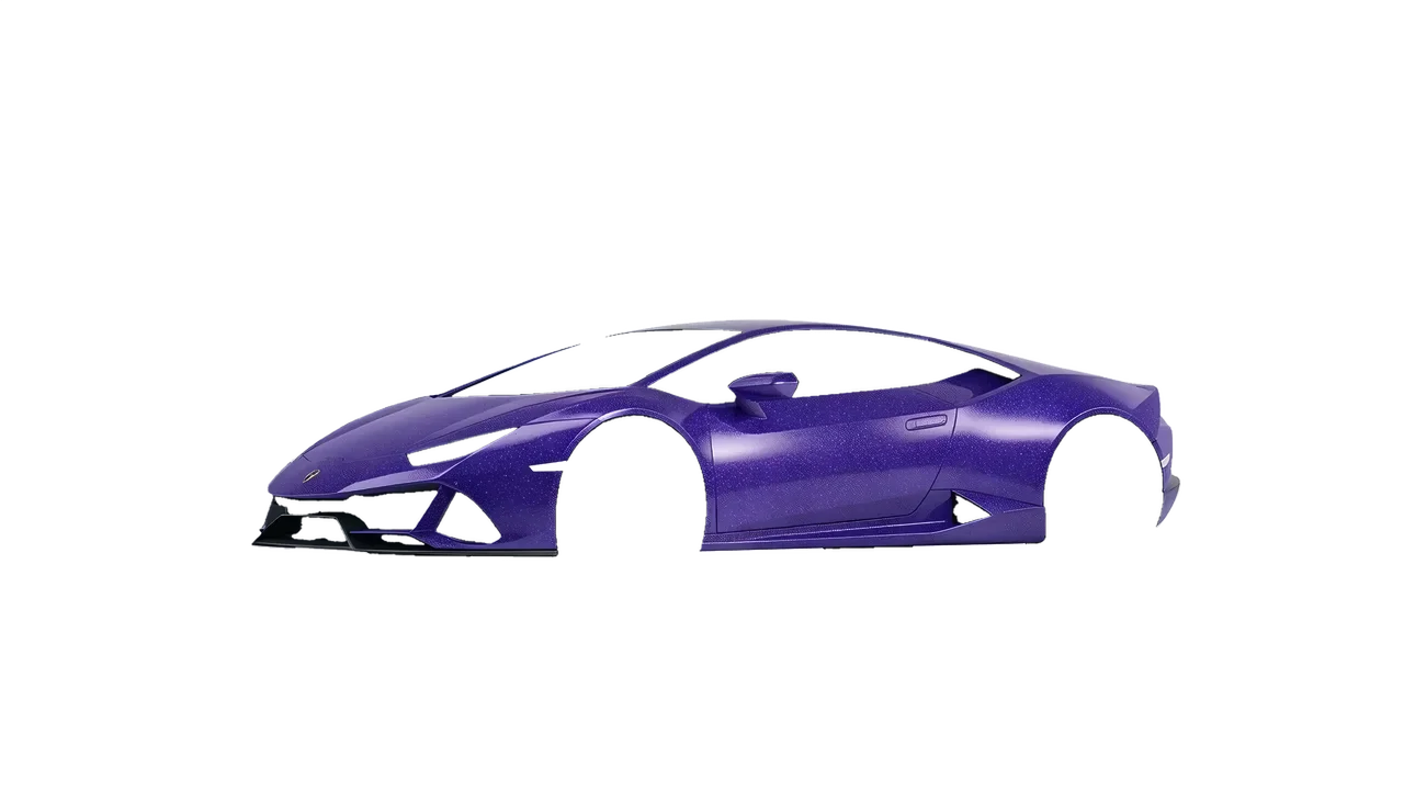 Lamborghini Huracan 2016 wrapped in Purple (Avery Dennison SW900-587-D), front three-quarter view