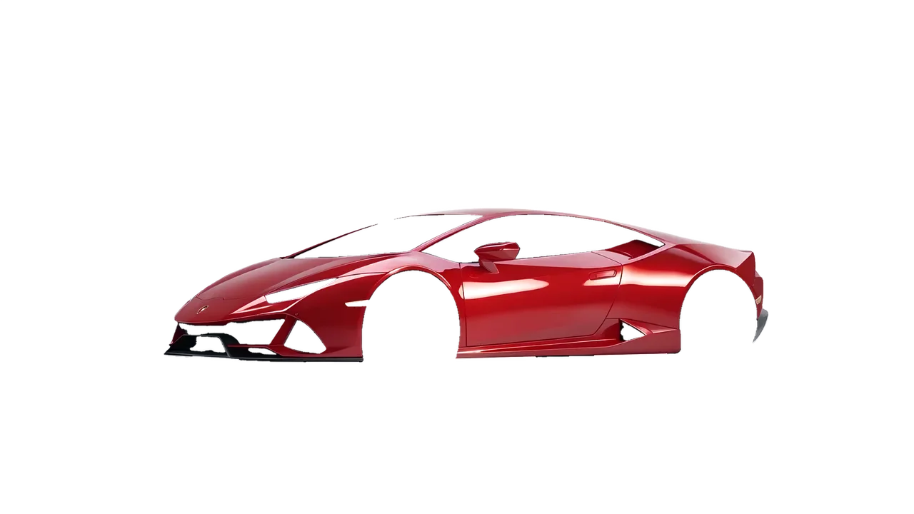 Lamborghini Huracan 2016 wrapped in Hot Rod Red (3M G13), front three-quarter view