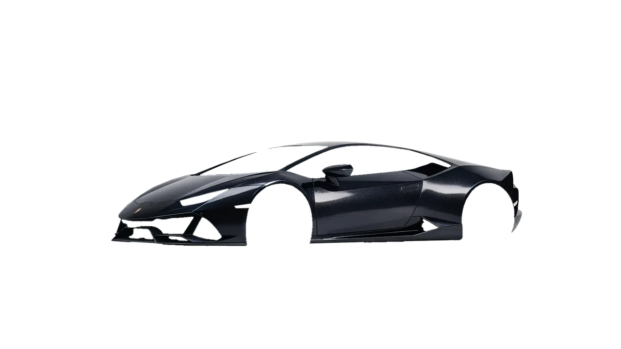 Lamborghini Huracan 2016 wrapped in Mystery Black (Avery Dennison SW900-184-M), front three-quarter view