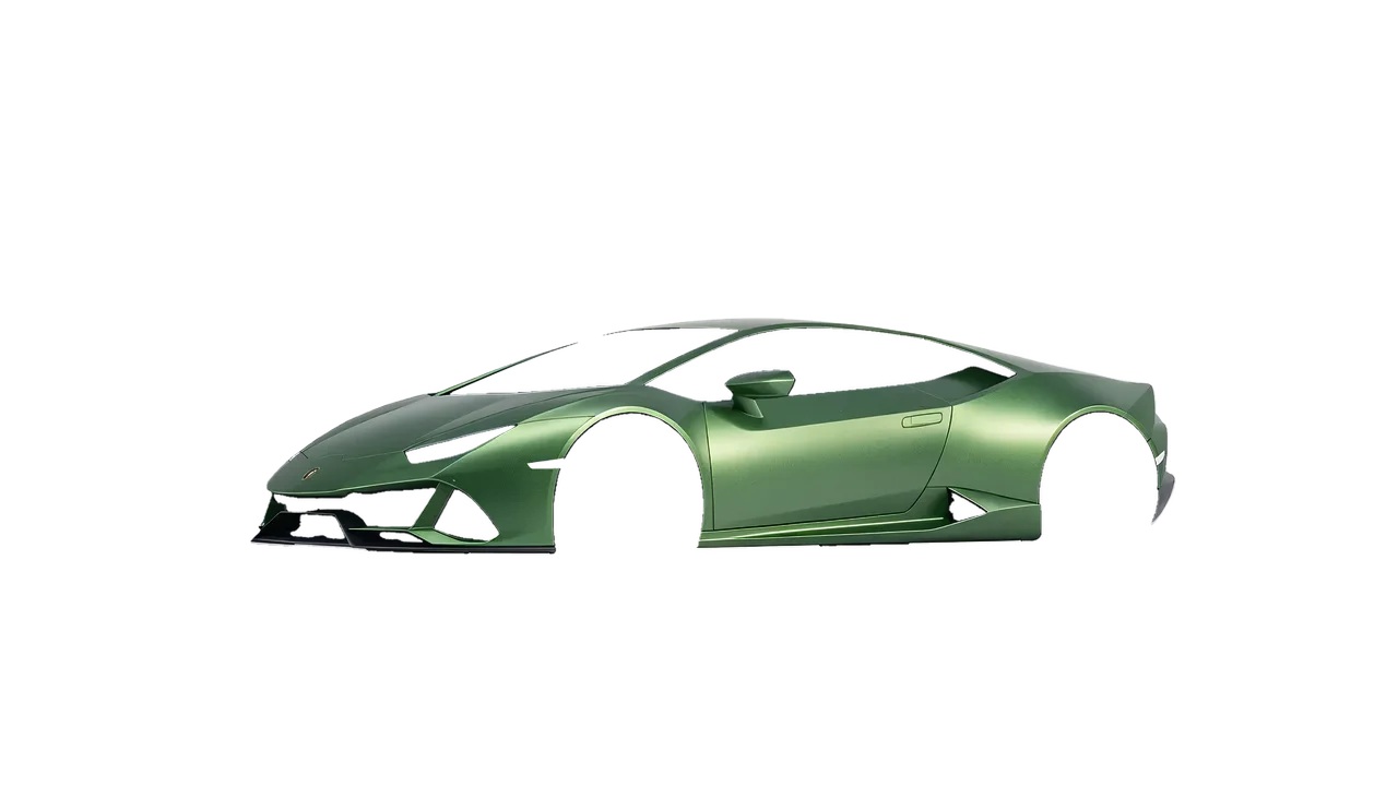 Lamborghini Huracan 2016 wrapped in Apple Green (Avery Dennison SW900-745-M), front three-quarter view