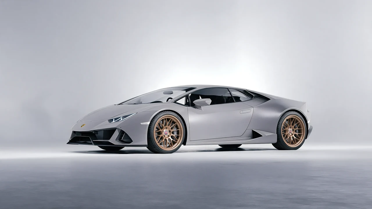 Lamborghini Huracan 2016 on HRE Performance Wheels 300-GTS forged wheels, front three-quarter view