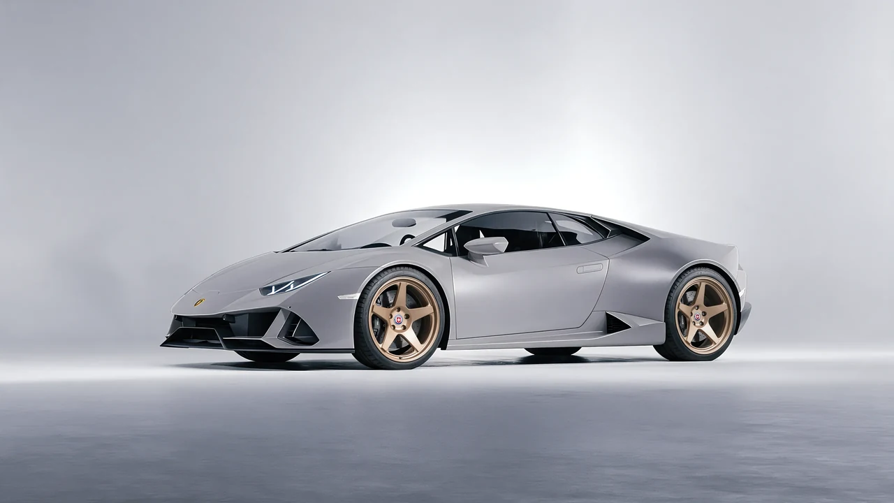 Lamborghini Huracan 2016 on HRE Performance Wheels 305-GTS forged wheels, front three-quarter view
