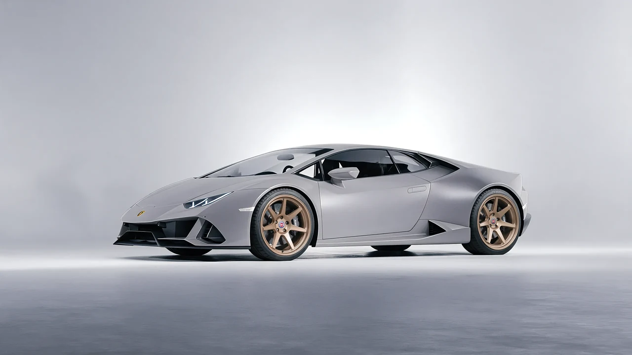 Lamborghini Huracan 2016 on HRE Performance Wheels 307-GTS forged wheels, front three-quarter view