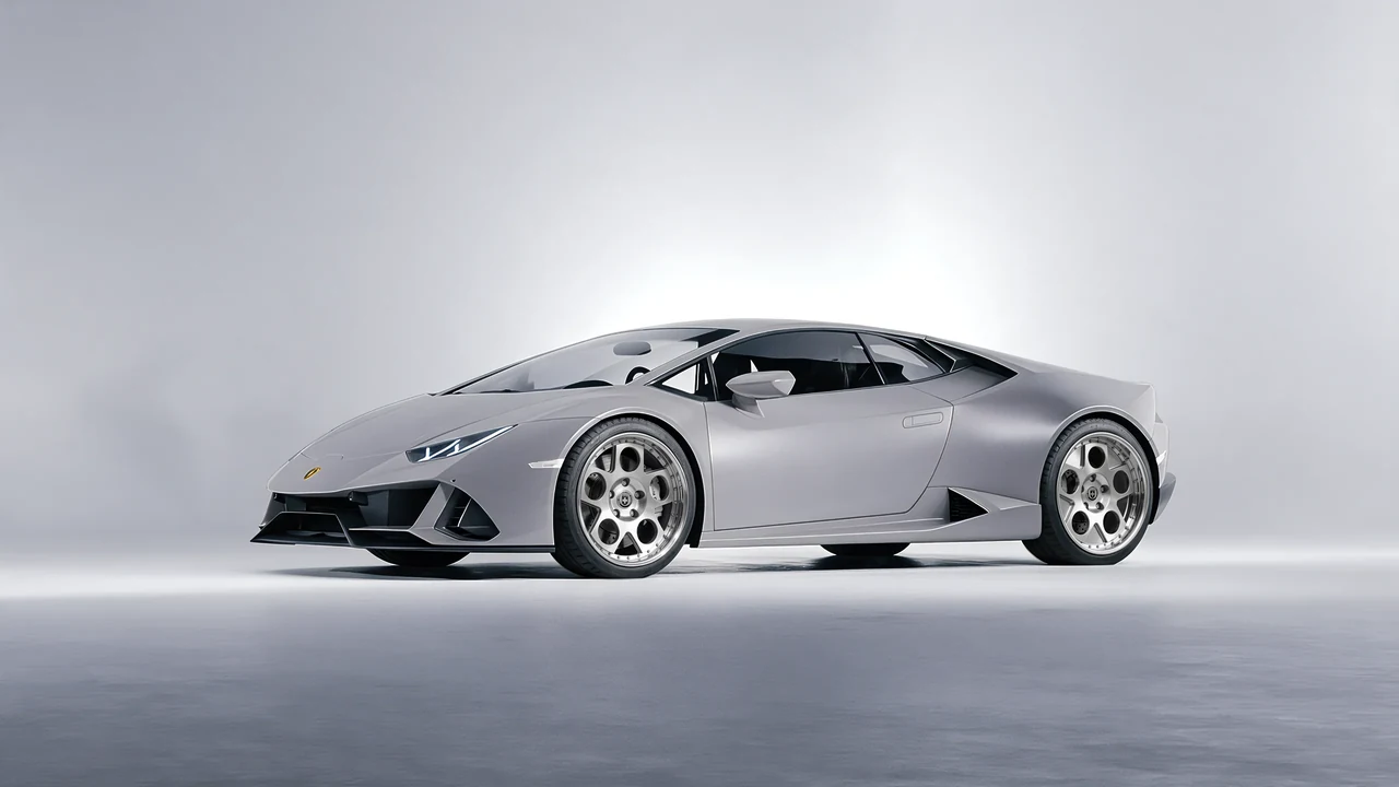 Lamborghini Huracan 2016 on HRE Performance Wheels 454 forged wheels, front three-quarter view