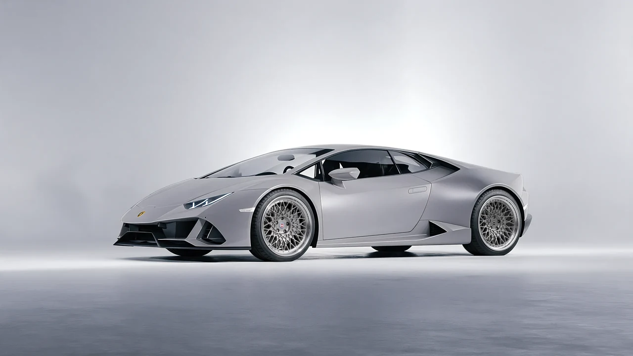Lamborghini Huracan 2016 on HRE Performance Wheels 501 forged wheels, front three-quarter view