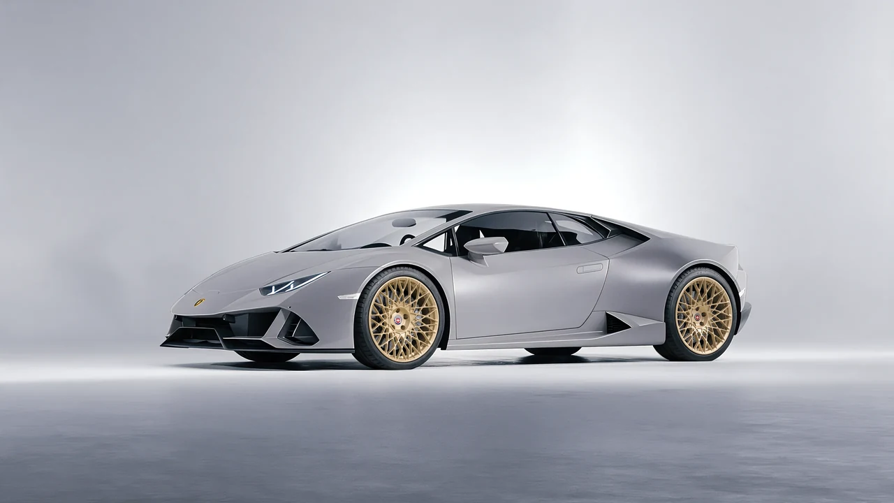 Lamborghini Huracan 2016 on HRE Performance Wheels 501M forged wheels, front three-quarter view