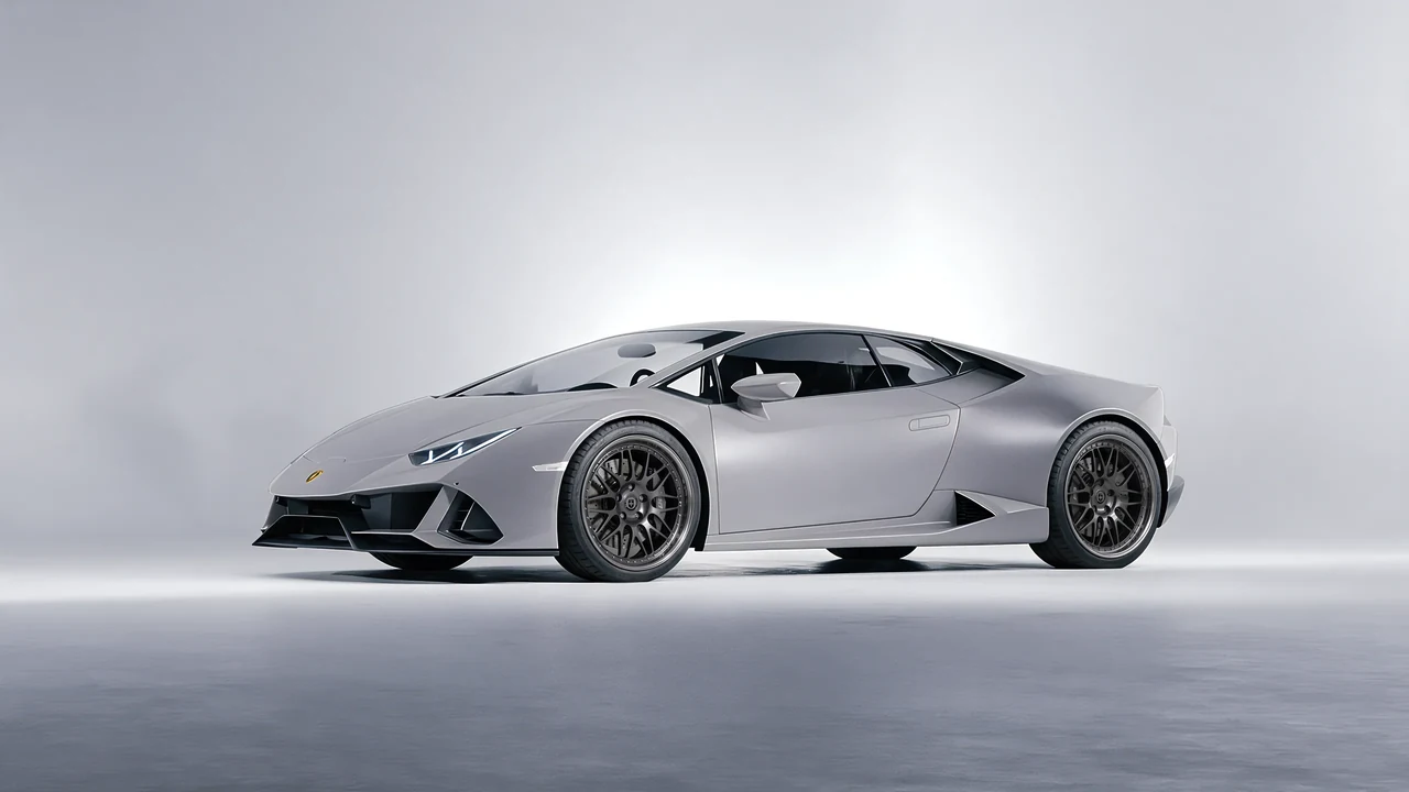 Lamborghini Huracan 2016 on HRE Performance Wheels 540 forged wheels, front three-quarter view