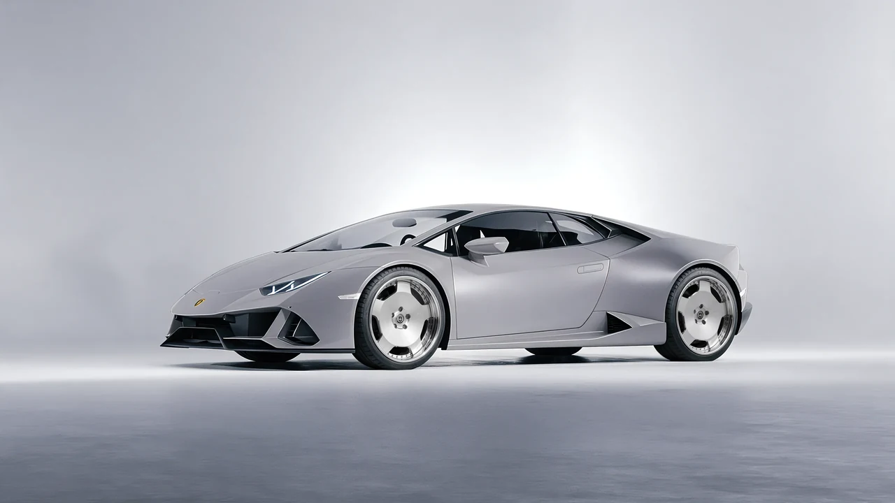 Lamborghini Huracan 2016 on HRE Performance Wheels 544C forged wheels, front three-quarter view