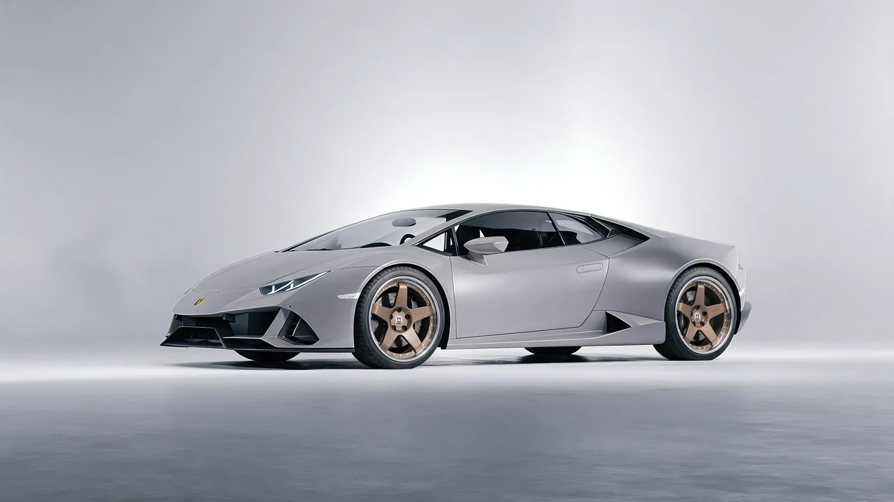 Lamborghini Huracan 2016 on HRE Performance Wheels C105 forged wheels, front three-quarter view