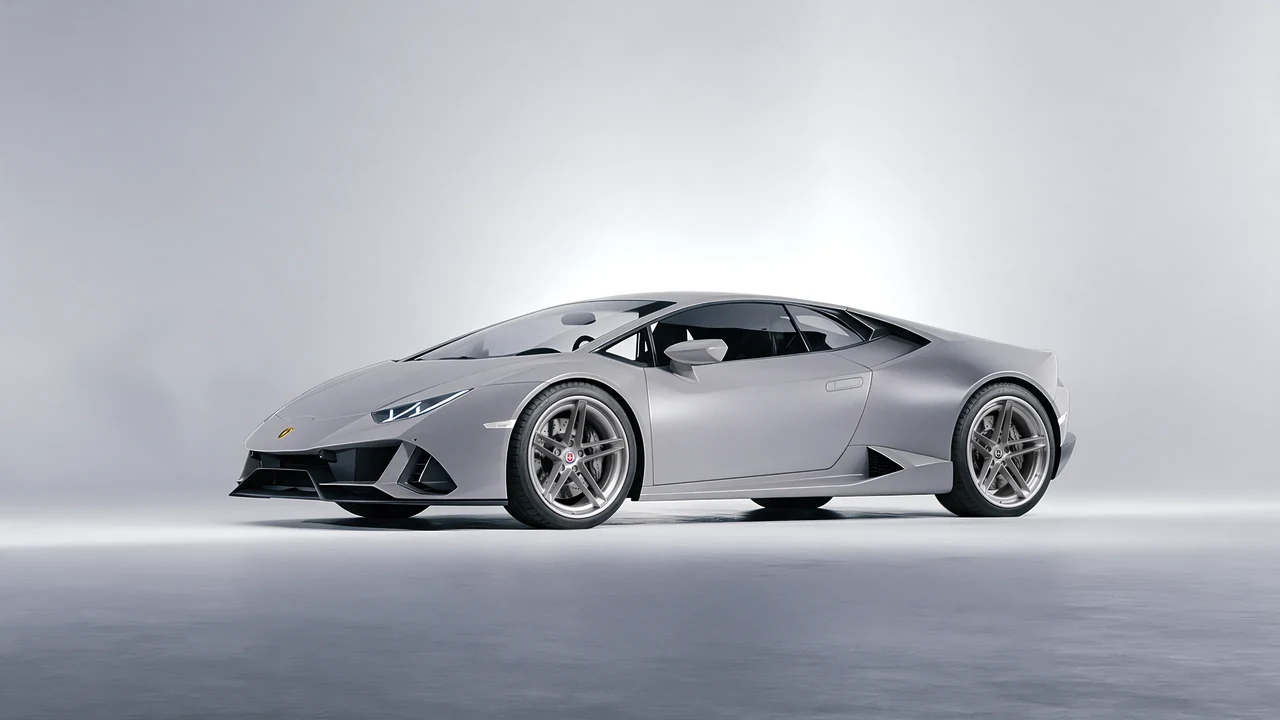 Lamborghini Huracan 2016 on HRE Performance Wheels G-Code forged wheels, front three-quarter view