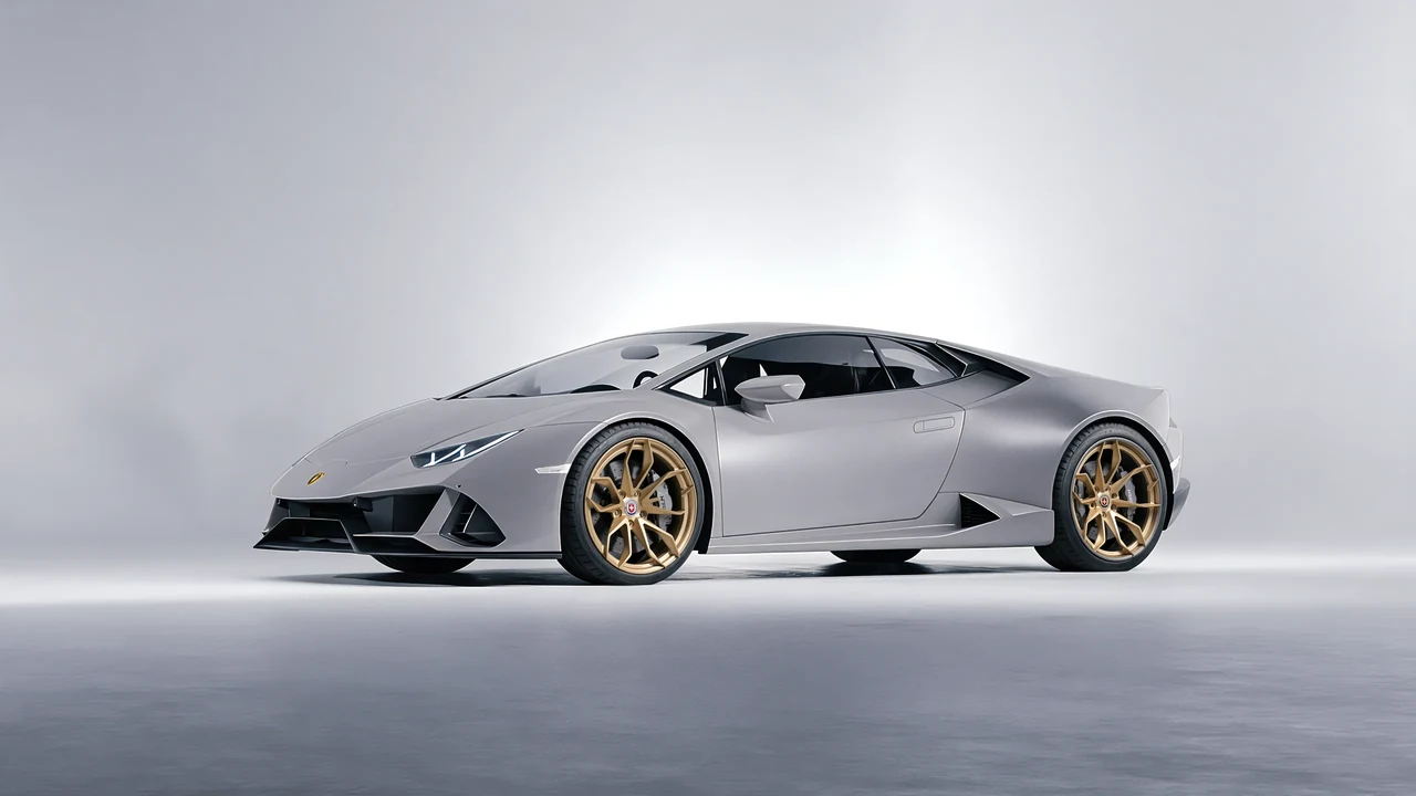 Lamborghini Huracan 2016 on HRE Performance Wheels S201H forged wheels, front three-quarter view
