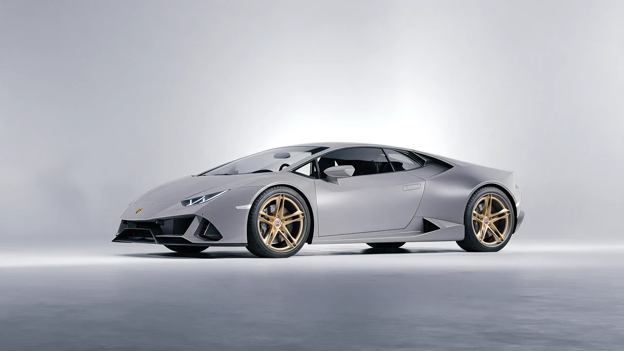 Lamborghini Huracan 2016 on HRE Performance Wheels S207H forged wheels, front three-quarter view