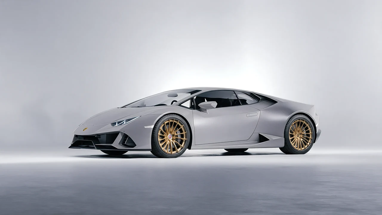 Lamborghini Huracan 2016 on HRE Performance Wheels S209H forged wheels, front three-quarter view