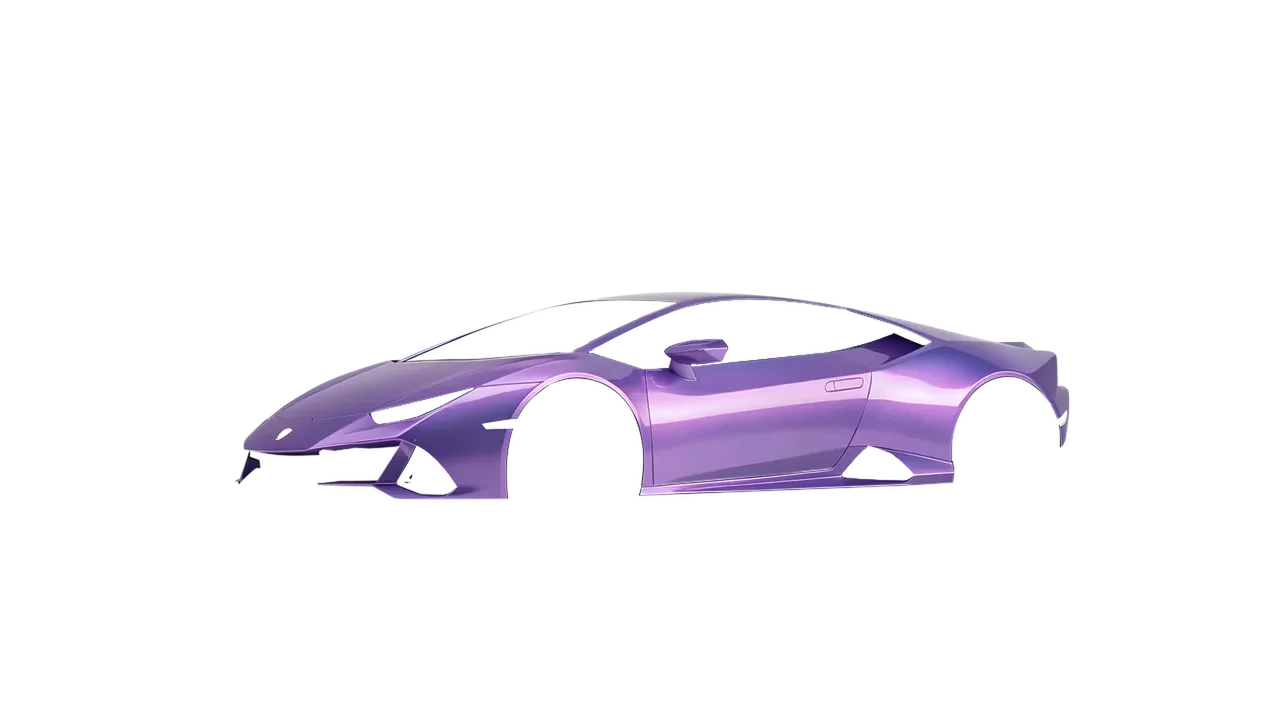 Lamborghini Huracan Evo 2024 wrapped in Violet Haze Gloss (KPMF K75473), front three-quarter view