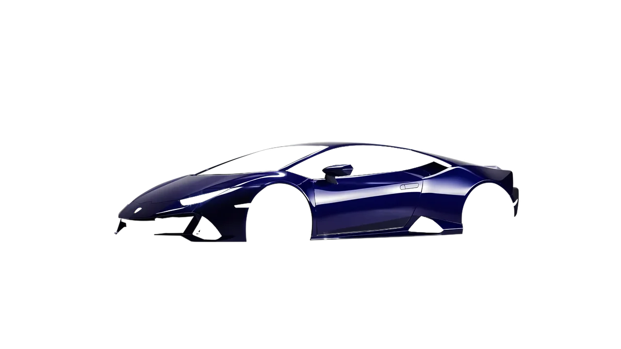 Lamborghini Huracan Evo 2024 wrapped in Baltic Blue Gloss (ORACAL 970RA-178G), front three-quarter view