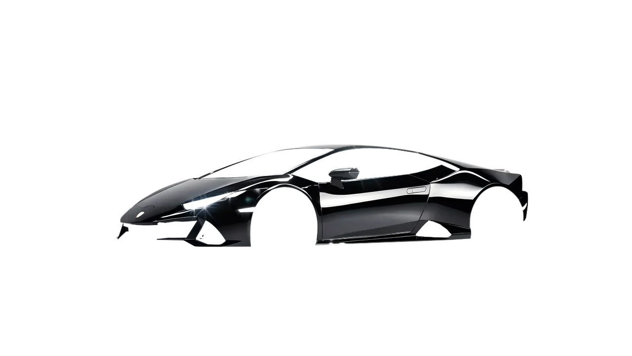 Lamborghini Huracan Evo 2024 wrapped in Black Gloss (KPMF K88021), front three-quarter view
