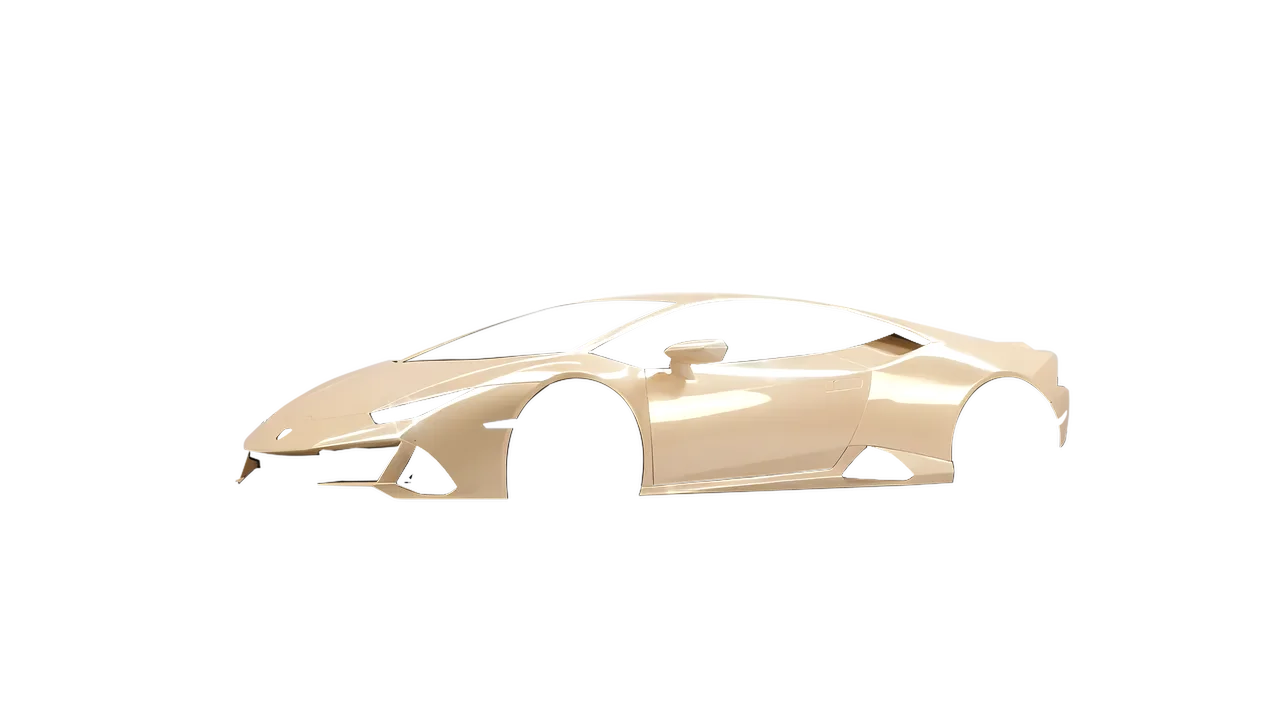Lamborghini Huracan Evo 2024 wrapped in Champagne Myst Gloss (ORACAL 970RA-996G), front three-quarter view