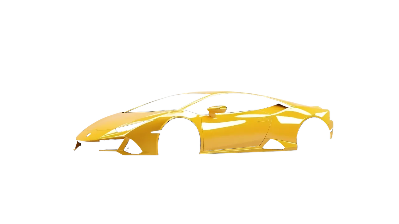 Lamborghini Huracan Evo 2024 wrapped in Honey Yellow Gloss (KPMF K75436), front three-quarter view