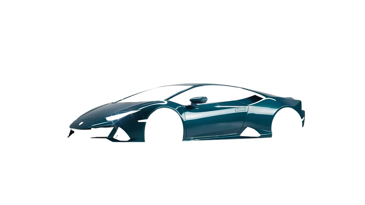 Lamborghini Huracan Evo 2024 wrapped in Juniper Gloss (ORACAL 970RA-689G), front three-quarter view