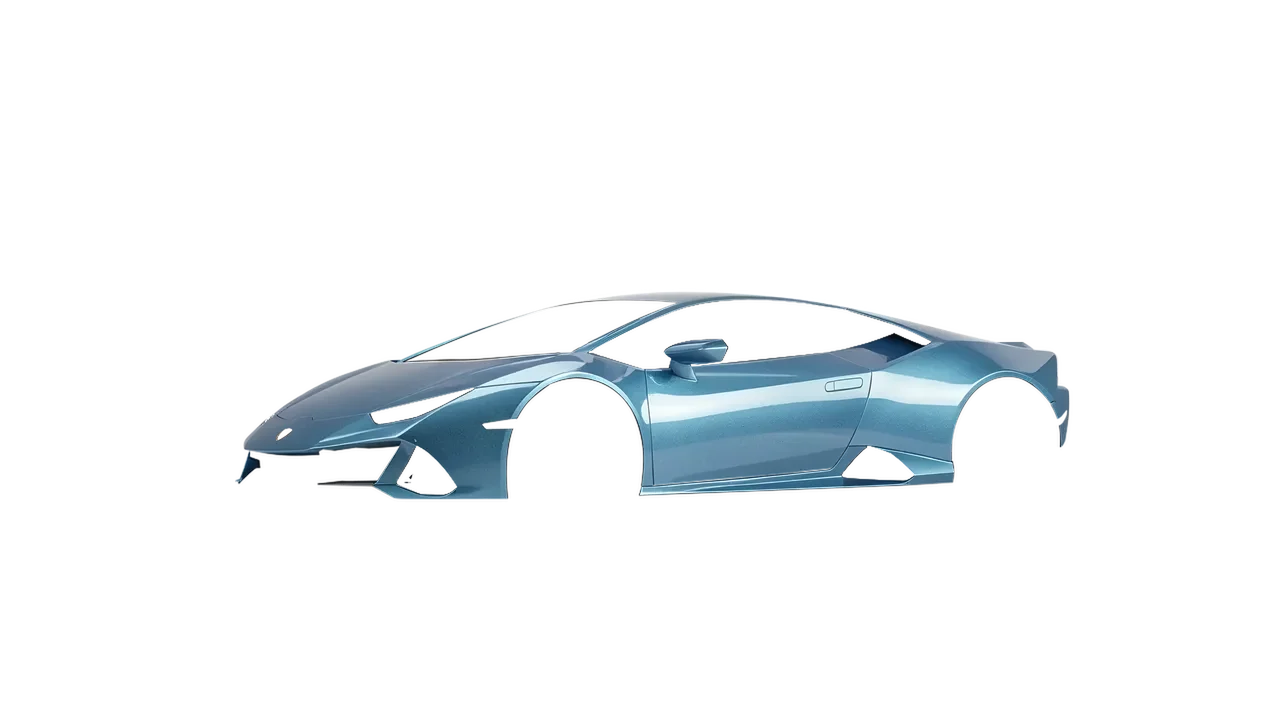 Lamborghini Huracan Evo 2024 wrapped in Ballistic Blue Gloss (ORACAL 970RA-571G), front three-quarter view