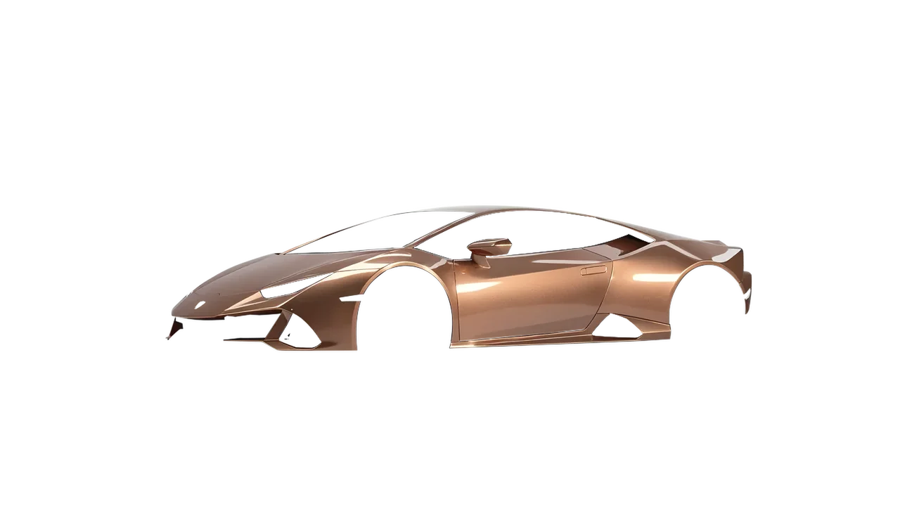 Lamborghini Huracan Evo 2024 wrapped in Bronze Antique Gloss (ORACAL 970RA-921G), front three-quarter view