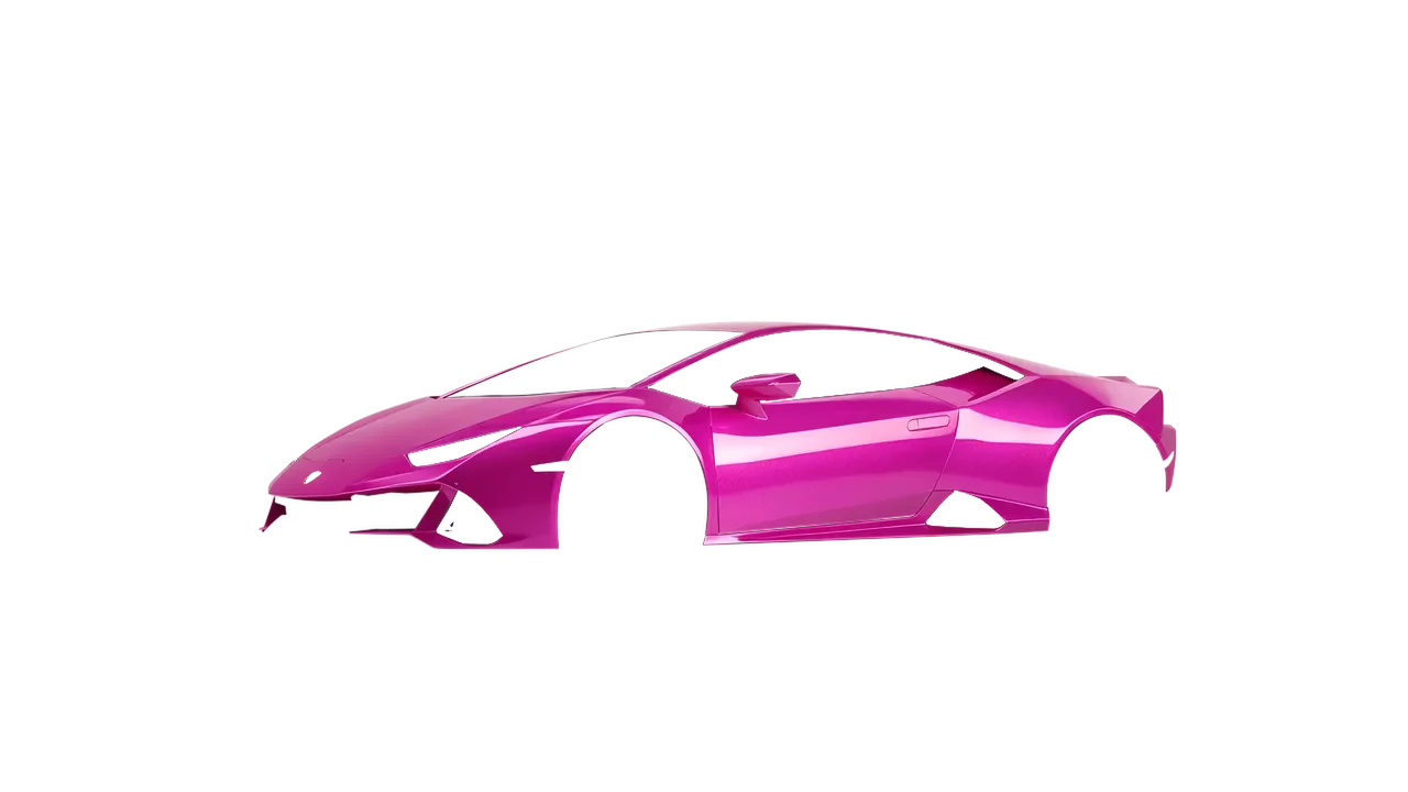Lamborghini Huracan Evo 2024 wrapped in Momentum Pink Gloss (KPMF K75406), front three-quarter view
