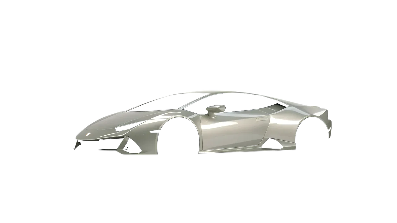 Lamborghini Huracan Evo 2024 wrapped in Zinc Gloss (ORACAL 970RA-934G), front three-quarter view