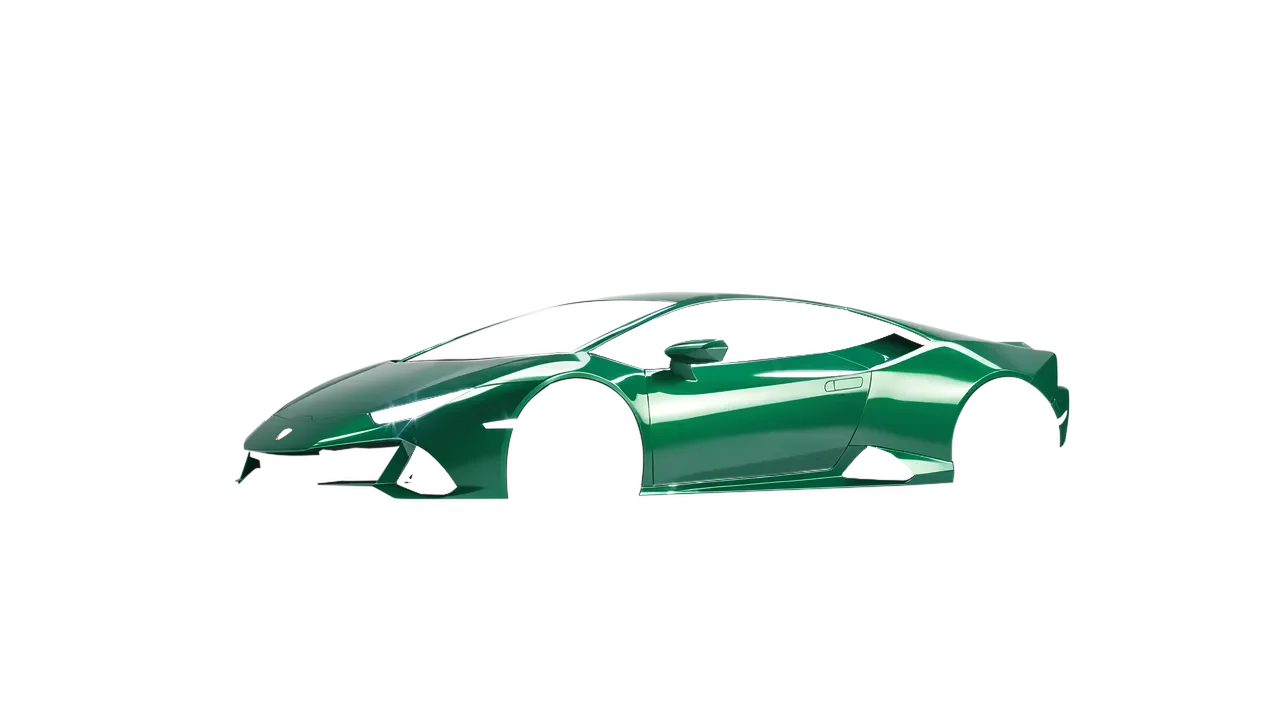 Lamborghini Huracan Evo 2024 wrapped in Police Green Gloss (ORACAL 970RA-612G), front three-quarter view