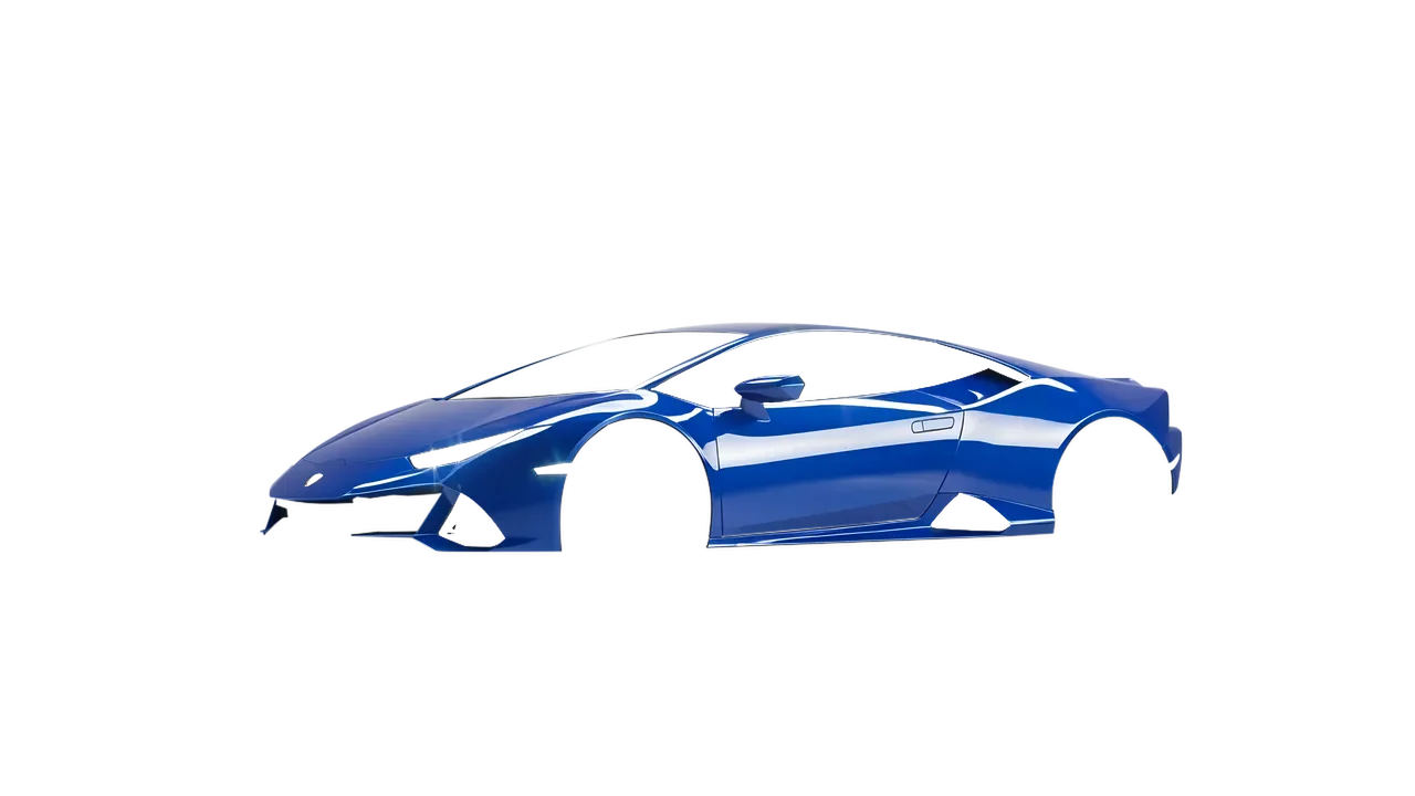 Lamborghini Huracan Evo 2024 wrapped in Sea Blue Gloss (ORACAL 970RA-509G), front three-quarter view