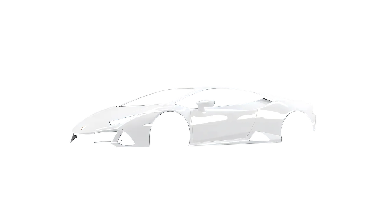 Lamborghini Huracan Evo 2024 wrapped in White Gloss (KPMF K88011), front three-quarter view