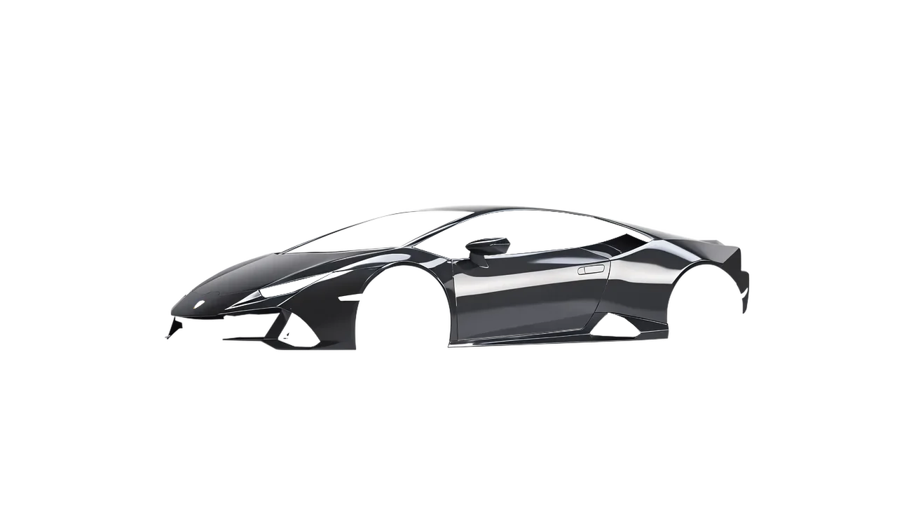 Lamborghini Huracan Evo 2024 wrapped in High Gloss Meteor Gray (3M HG81), front three-quarter view
