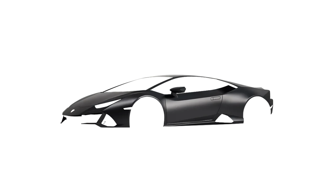 Lamborghini Huracan Evo 2024 wrapped in Black Matt (ORACAL 970RA-070M), front three-quarter view