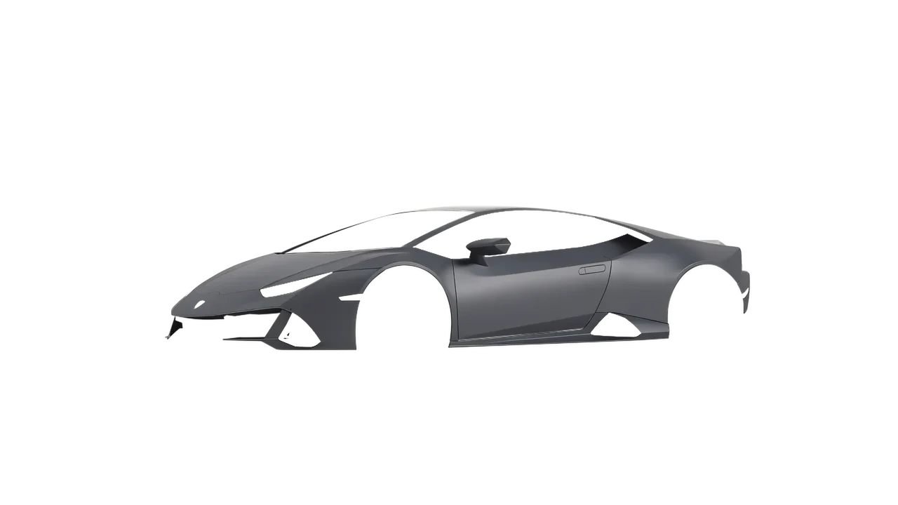 Lamborghini Huracan Evo 2024 wrapped in Dark Grey Matt (ORACAL 970RA-073M), front three-quarter view