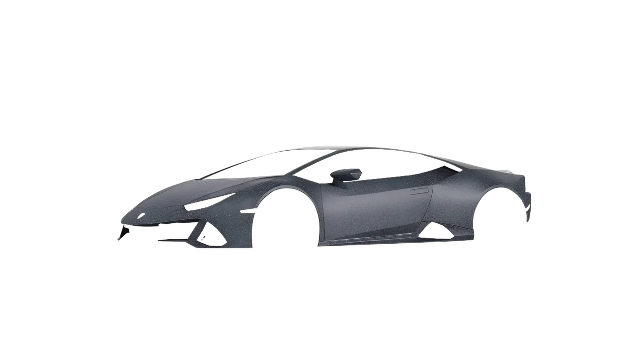 Lamborghini Huracan Evo 2024 wrapped in Dark Grey Matt (KPMF K89015), front three-quarter view