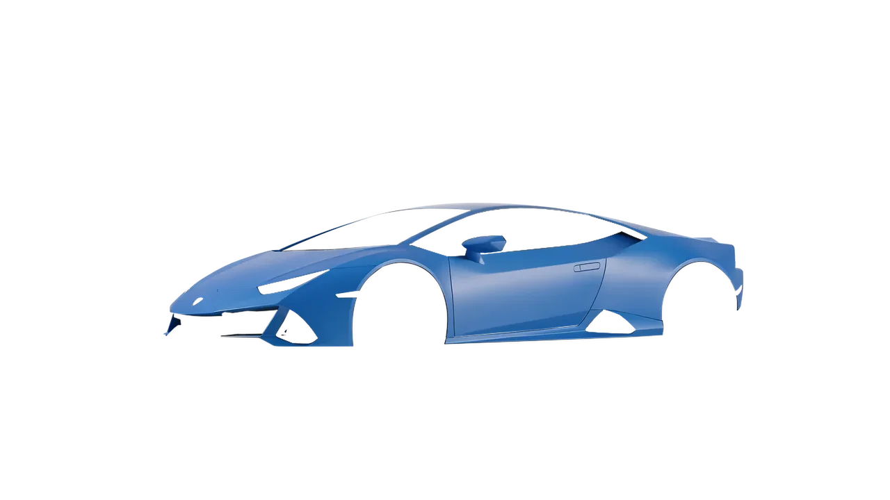 Lamborghini Huracan Evo 2024 wrapped in Fjord Blue Matt (ORACAL 970RA-547M), front three-quarter view