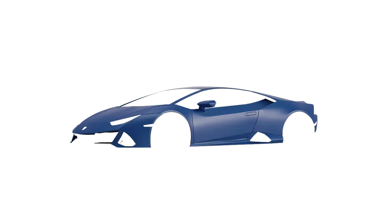 Lamborghini Huracan Evo 2024 wrapped in Indigo Blue Matt (ORACAL 970RA-544M), front three-quarter view