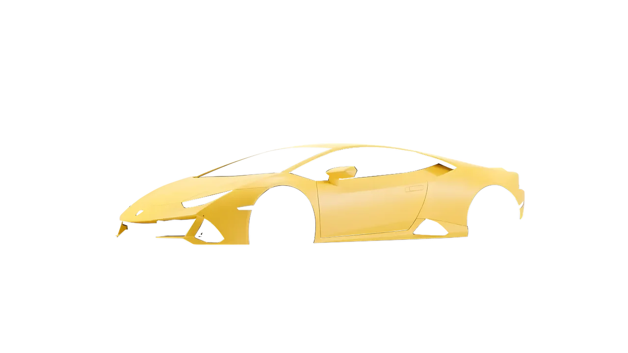 Lamborghini Huracan Evo 2024 wrapped in Maize Yellow Matt (ORACAL 970RA-209M), front three-quarter view