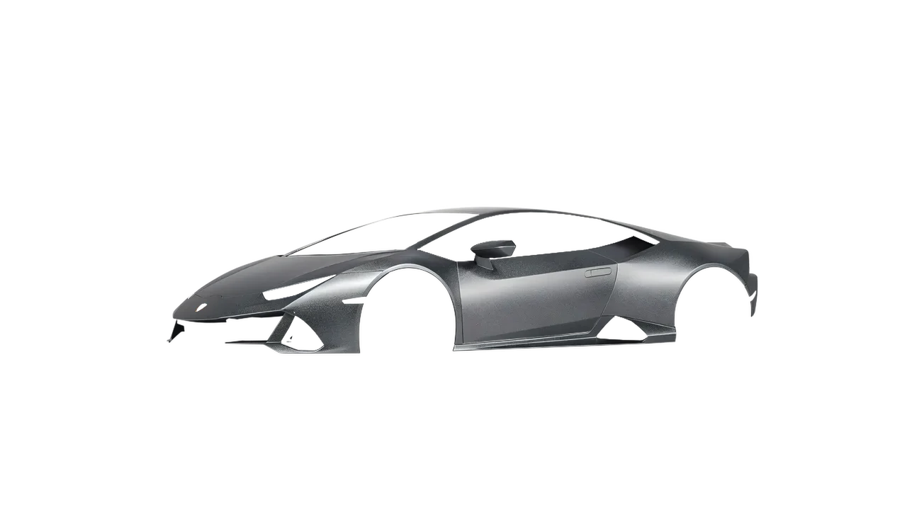 Lamborghini Huracan Evo 2024 wrapped in Graphite Matt (ORACAL 970RA-932M), front three-quarter view