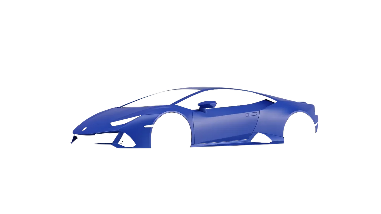 Lamborghini Huracan Evo 2024 wrapped in Matt Iced Blue Titanium (KPMF K75505), front three-quarter view