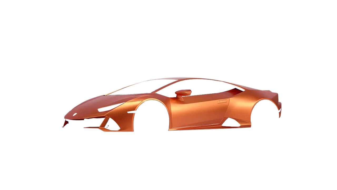 Lamborghini Huracan Evo 2024 wrapped in Matt Iced Orange Titanium (KPMF K75502), front three-quarter view