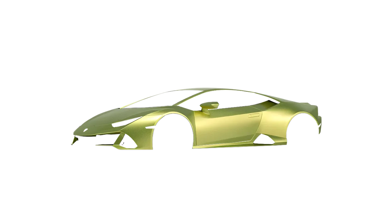 Lamborghini Huracan Evo 2024 wrapped in Matt Iced Yellow Titanium (KPMF K75534), front three-quarter view