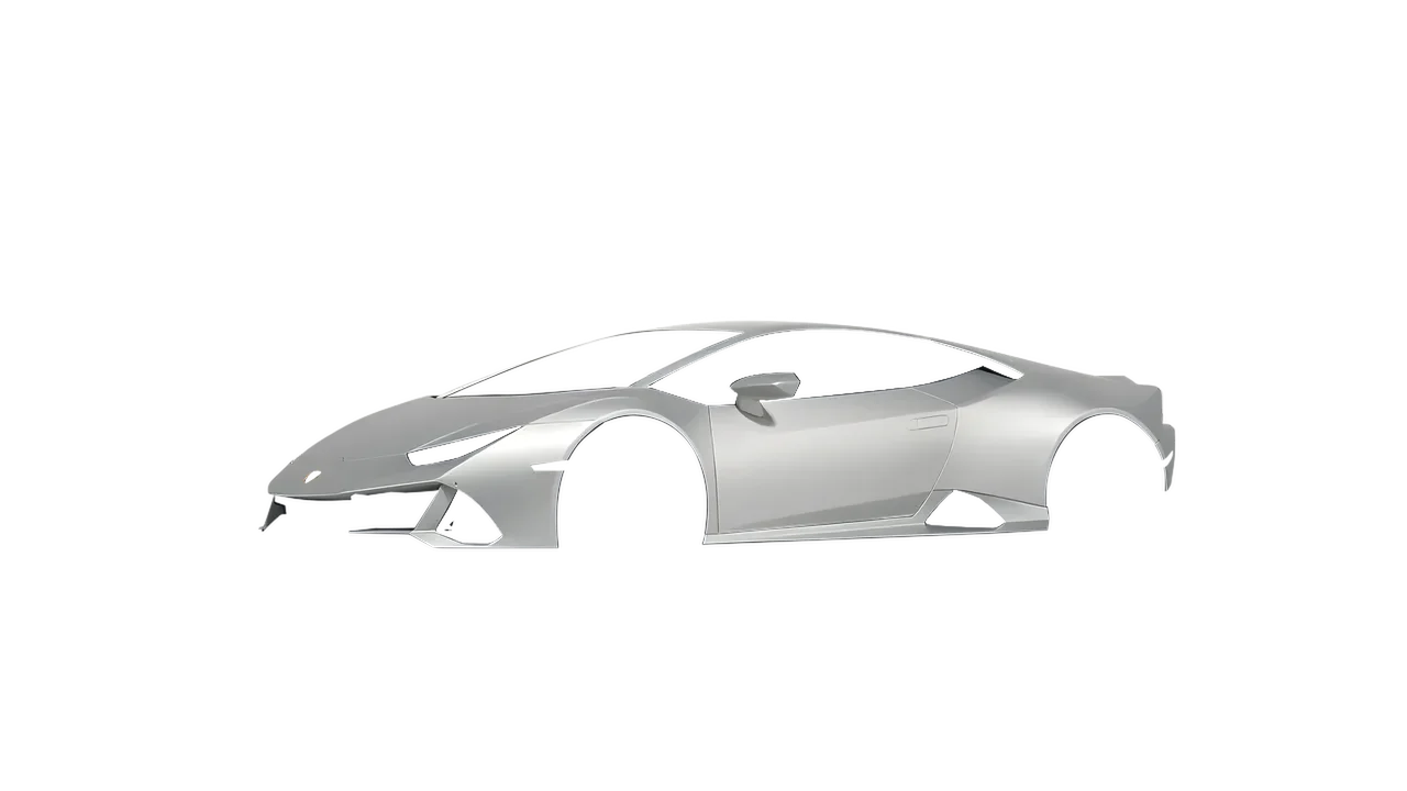 Lamborghini Huracan Evo 2024 wrapped in Matt Lightning (KPMF K75548), front three-quarter view