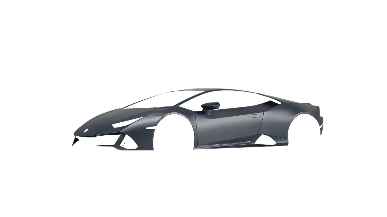 Lamborghini Huracan Evo 2024 wrapped in Matt Magnetic Black (KPMF K75551), front three-quarter view