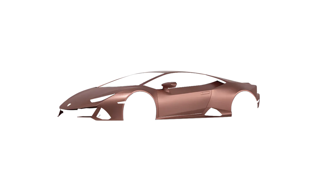 Lamborghini Huracan Evo 2024 wrapped in Matt Russet Red (KPMF K75545), front three-quarter view
