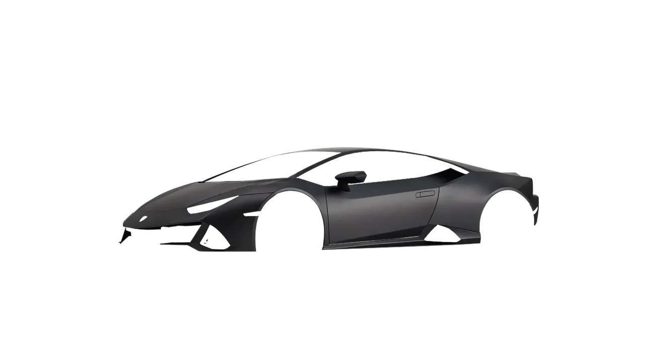 Lamborghini Huracan Evo 2024 wrapped in Absolute Matt Perfect Black (KPMF K75810), front three-quarter view